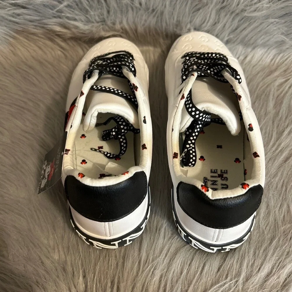 Ground‎ Up Disney Minnie Mouse Sneakers Women's Size 11 White Lace Up Shoes
